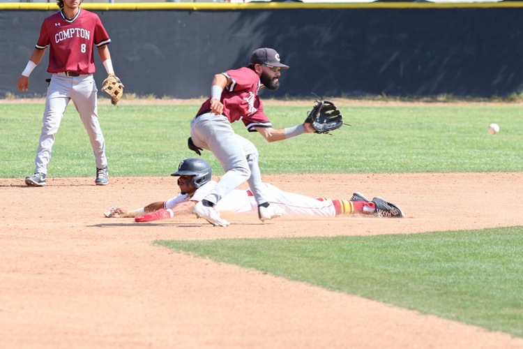 Shortstop Vinny Avalos is one of many returning sophomores on the 2024 Compton baseball team (file photo courtesy of Richard Quinton).